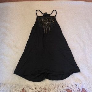 Hollister Beaded Tank with Open back key hole